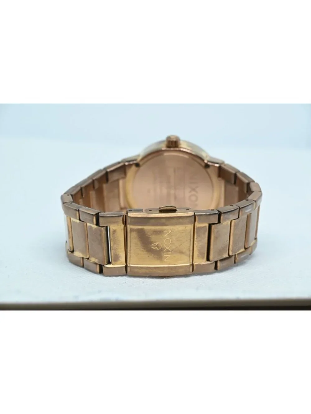 Nixon A160897 The Cannon Rose Gold Dial Steel Bracelet Watch 100M Men's